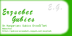 erzsebet gubics business card